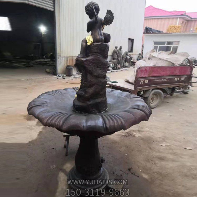 园林广场户外玻璃钢仿铜喷泉景观摆件博鱼网页版