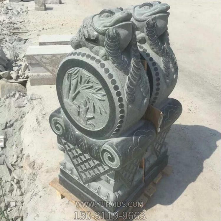 庭院别墅门口仿古青石石雕招财蟾蜍抱鼓石博鱼网页版