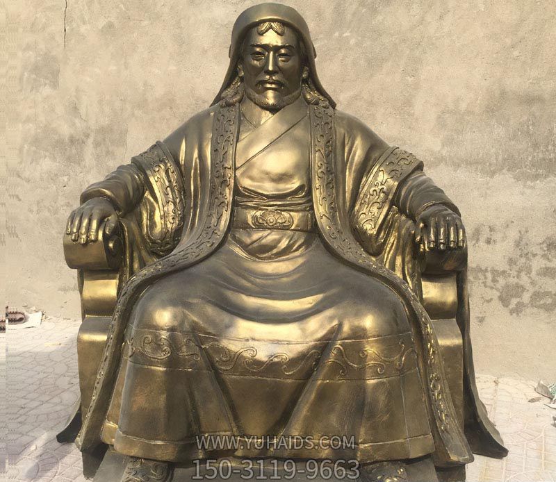 古代名人铜雕园林成吉思汗博鱼网页版