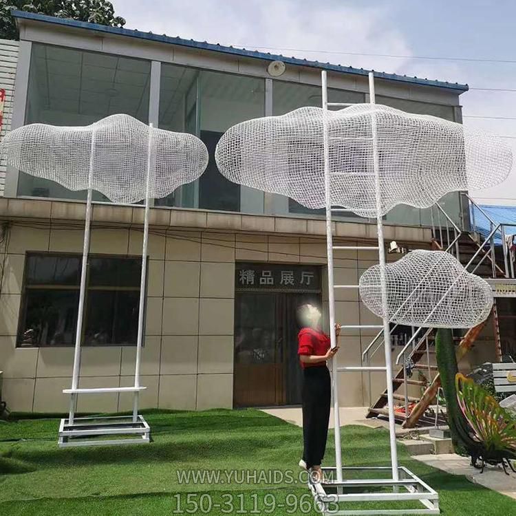 户外公园不锈钢金属镂空发光照明祥云景观博鱼网页版