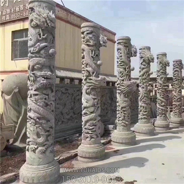 园林户外大型石雕龙柱博鱼网页版