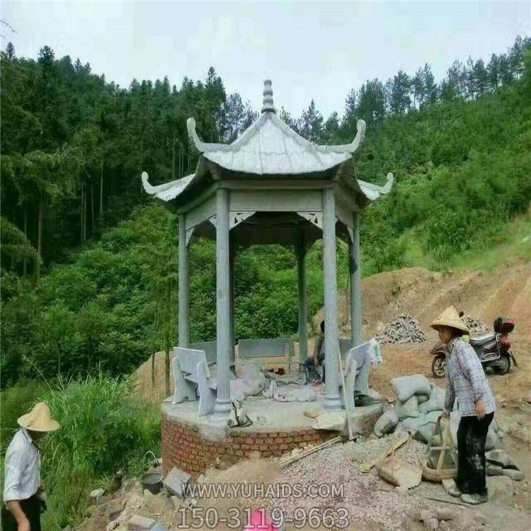 户外园林大型大理石石雕中式楼上凉亭摆件博鱼网页版