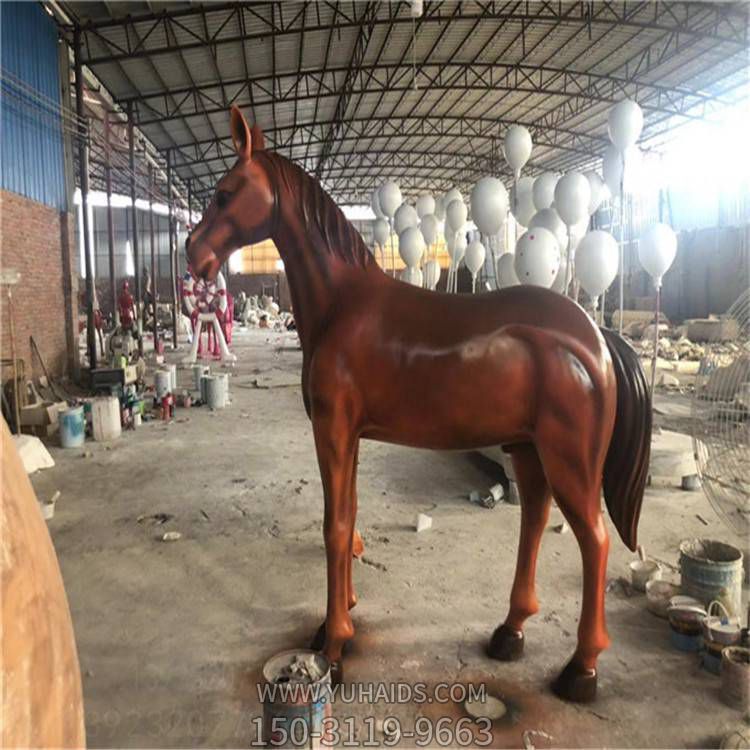 玻璃钢喷漆仿真马动物博鱼网页版园林户外摆件