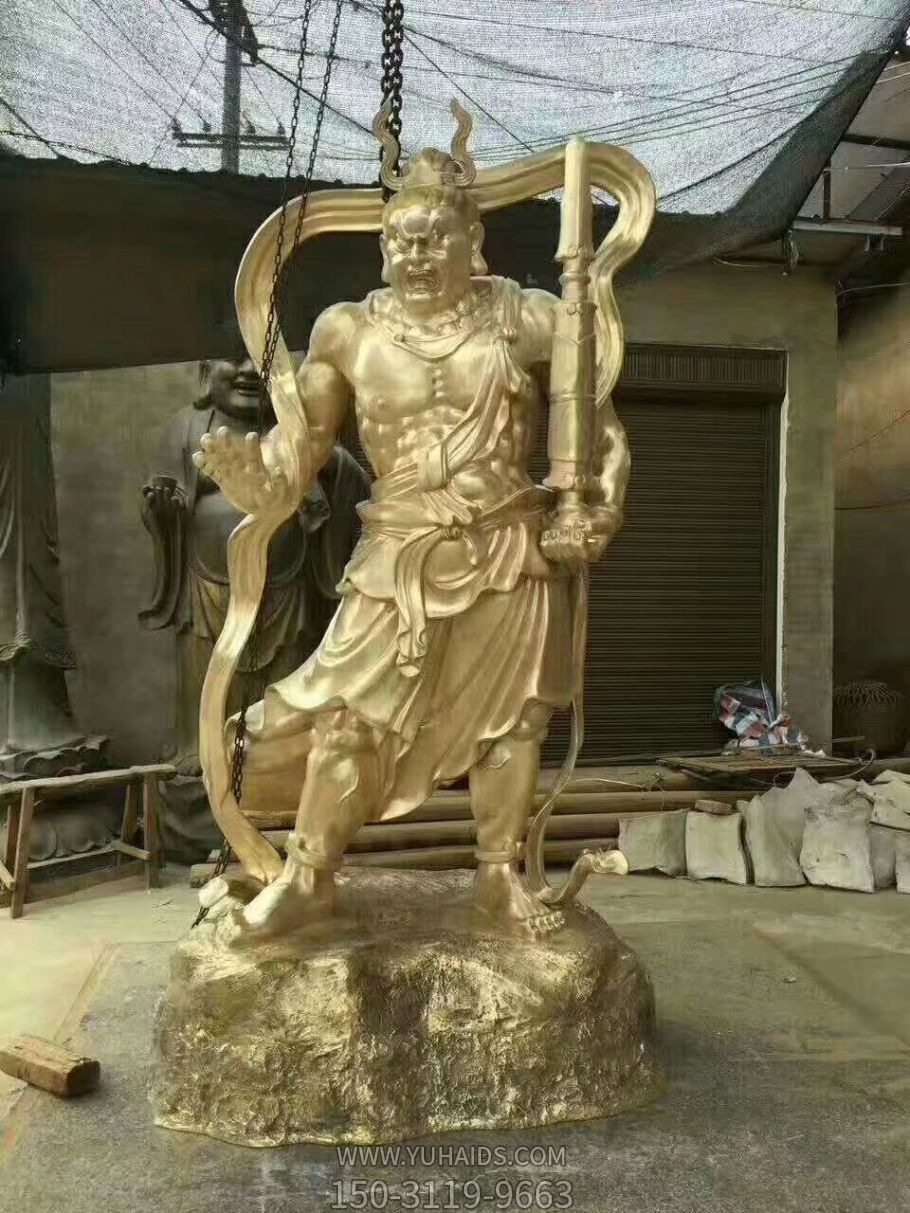 景区创意不锈钢鎏金哼哈二将博鱼网页版