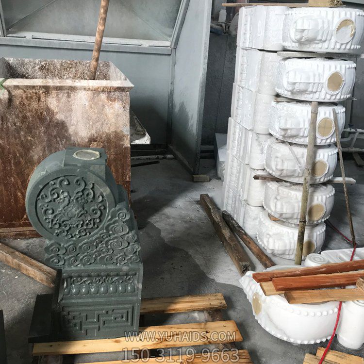 别墅门口摆放青石雕刻仿古建筑抱鼓石门墩博鱼网页版