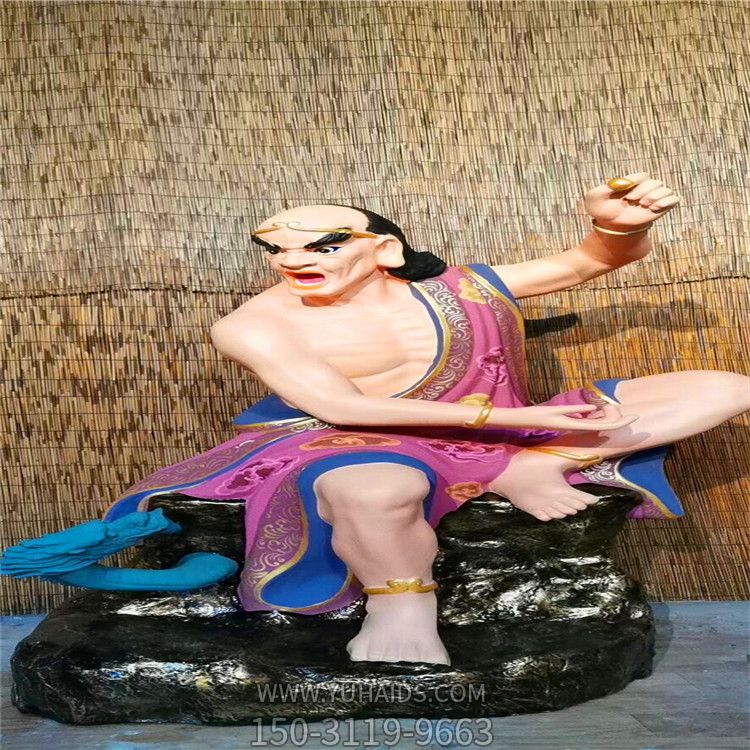 玻璃钢彩绘寺庙大型景观十八罗汉博鱼网页版