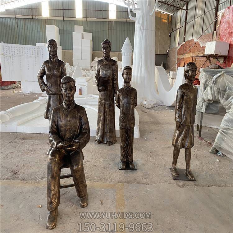 园林户外玻璃钢仿铜人物博鱼网页版