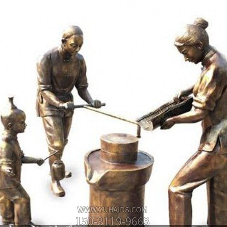 玻璃钢仿铜园林城市街道民俗人物景观博鱼网页版