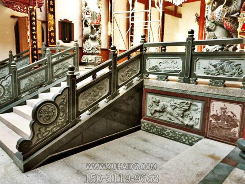 寺院室内台阶扶手仿古青石栏杆博鱼网页版