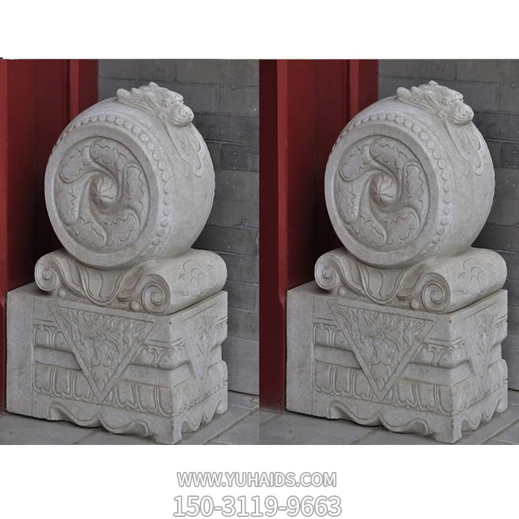 酒店门口大理石石雕镇宅抱鼓石博鱼网页版