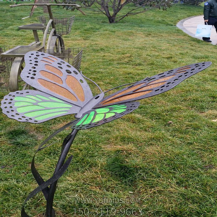 不锈钢喷漆蝴蝶博鱼网页版摆件