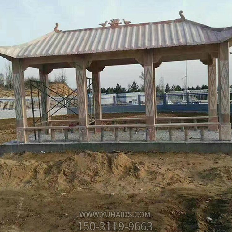 青石石雕户外园林景观长廊博鱼网页版