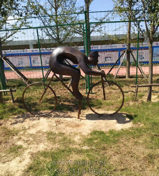 骑自行车的抽象人物景观博鱼网页版