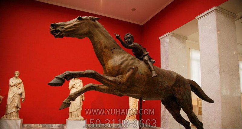 广场铜雕小孩骑马博鱼网页版、