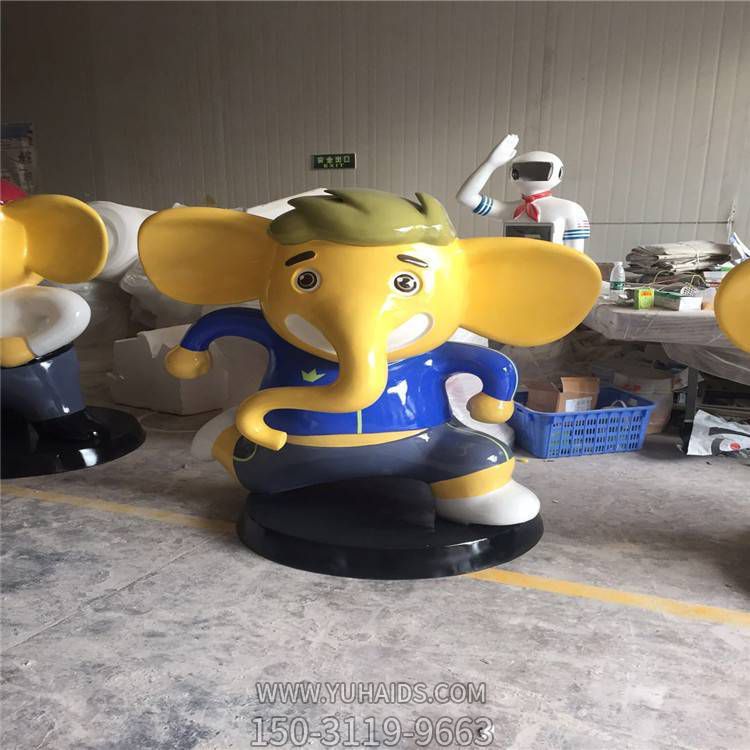 玻璃钢卡通户外景观大象博鱼网页版