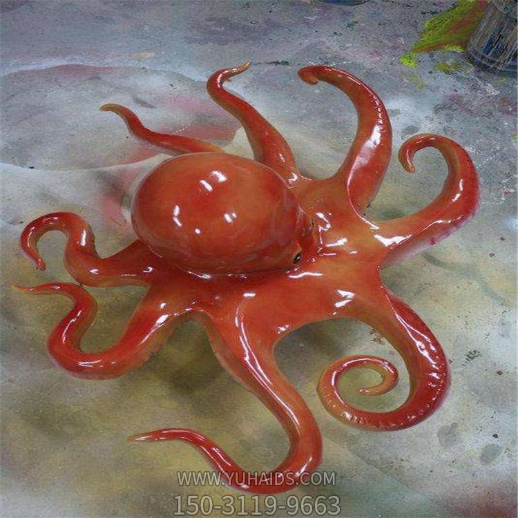 玻璃钢卡通喷漆章鱼海洋动物园林景点摆件博鱼网页版