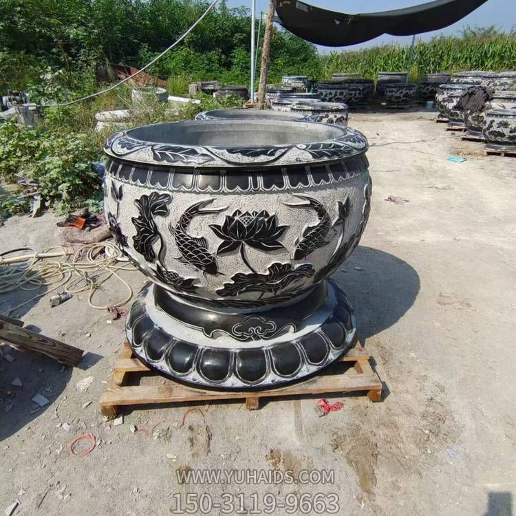 青石石雕户外园林景观流水摆件花盆博鱼网页版