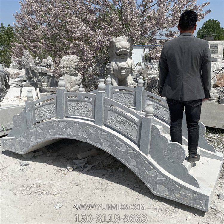 青石大理石 浮雕庭院装饰小石拱桥园林博鱼网页版