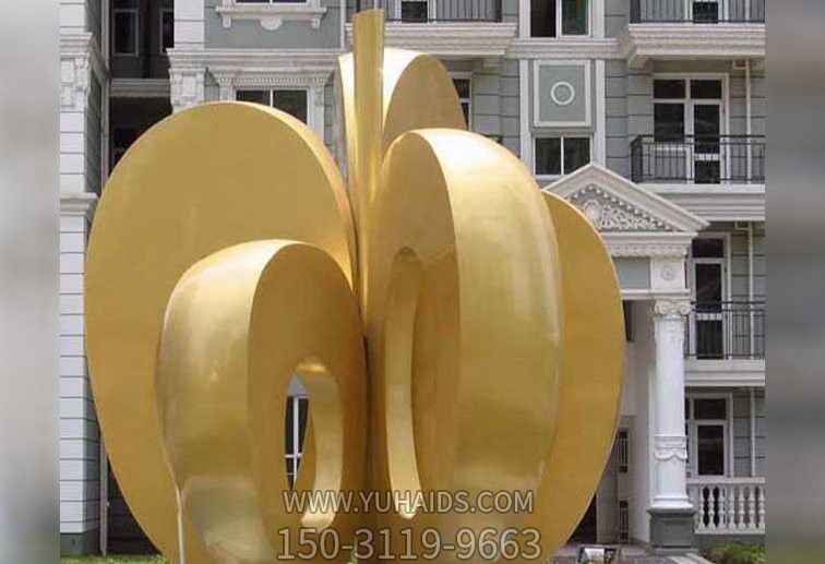 步行街不锈钢大型抽象苹果博鱼网页版