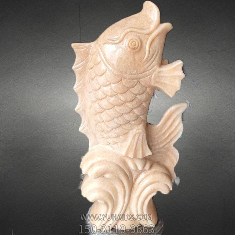 大理石石雕水景摆件鲤鱼博鱼网页版