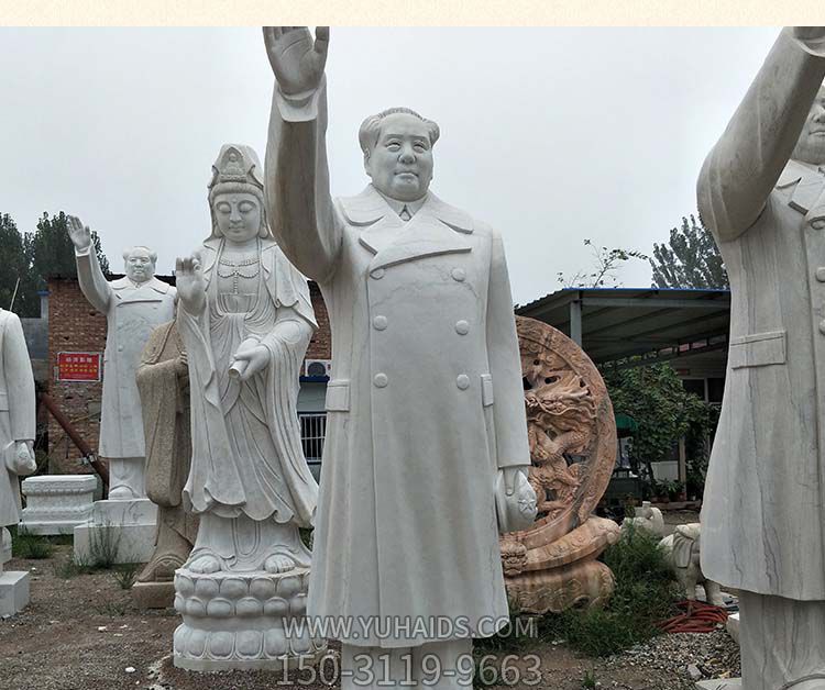 汉白玉挥手的广场伟人石雕毛泽东博鱼网页版