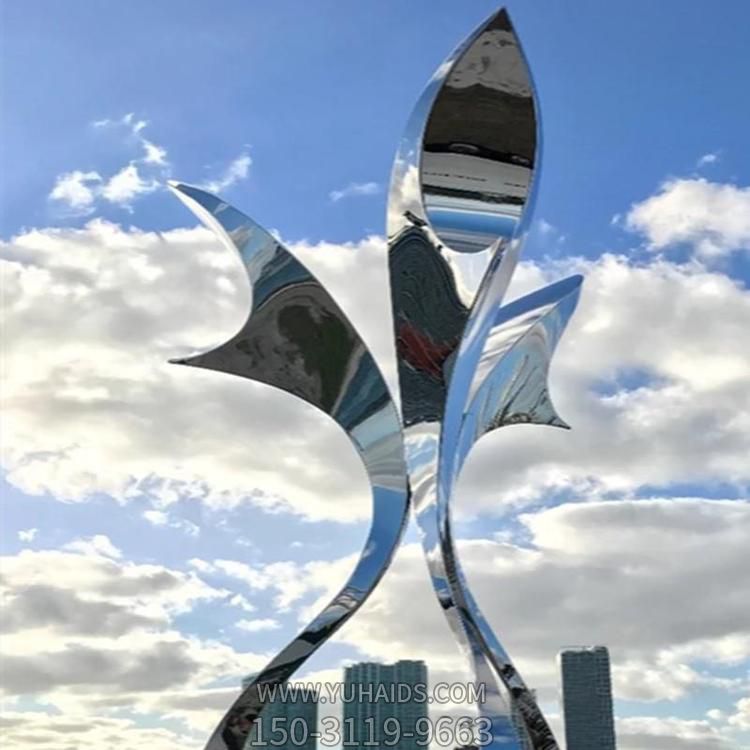 户外不锈钢镜面抽象户外园林景观摆件博鱼网页版