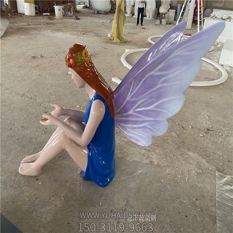 户外广场摆放玻璃钢彩绘仙子人物博鱼网页版