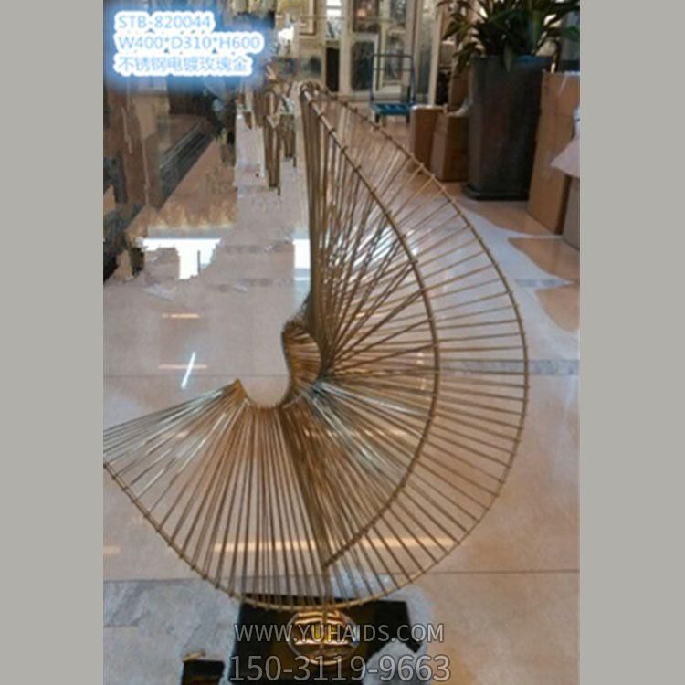 酒店家居室内摆放不锈钢欧式抽象电镀金属工艺品博鱼网页版