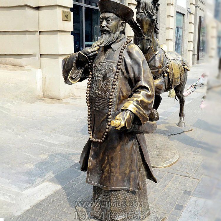 城市街道玻璃钢仿铜创意人物景观博鱼网页版