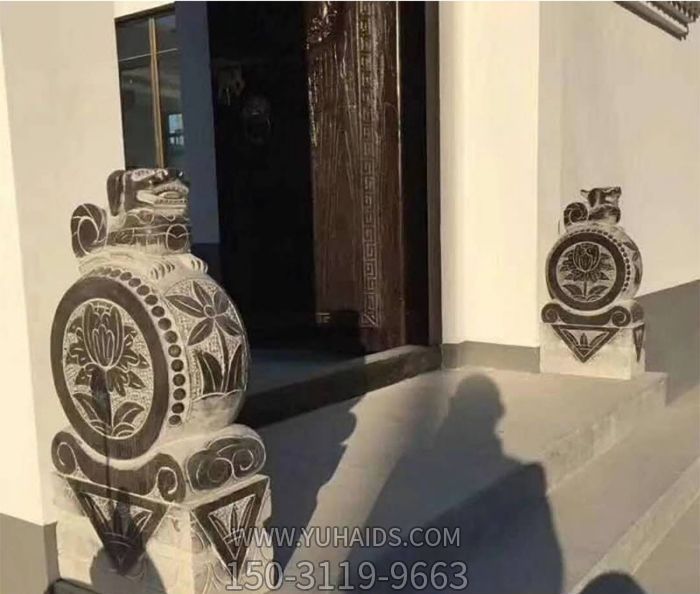 中式庭院景观仿古浮雕型抱鼓石博鱼网页版