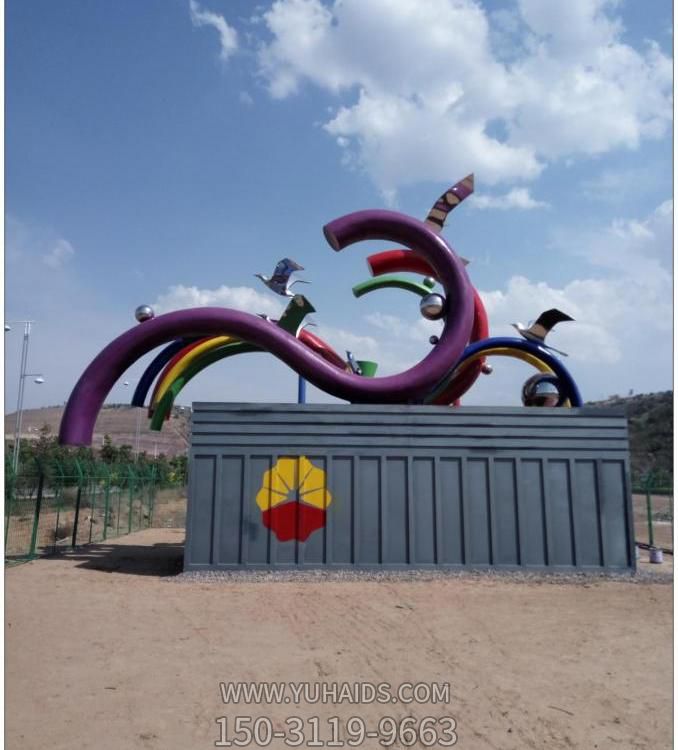 户外园林景观创意彩绘玻璃钢景观摆件博鱼网页版