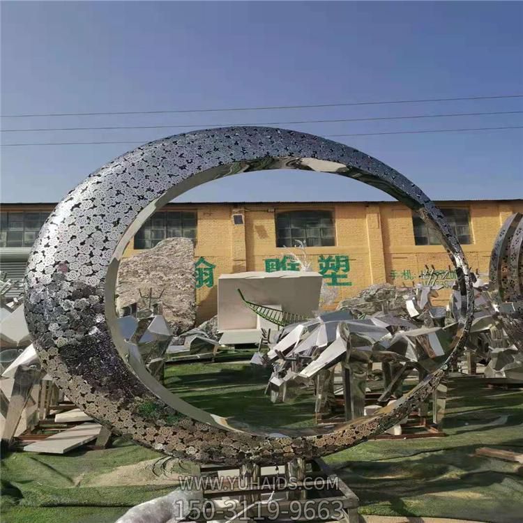 广场摆放镂空创意不锈钢圆形艺术景观博鱼网页版
