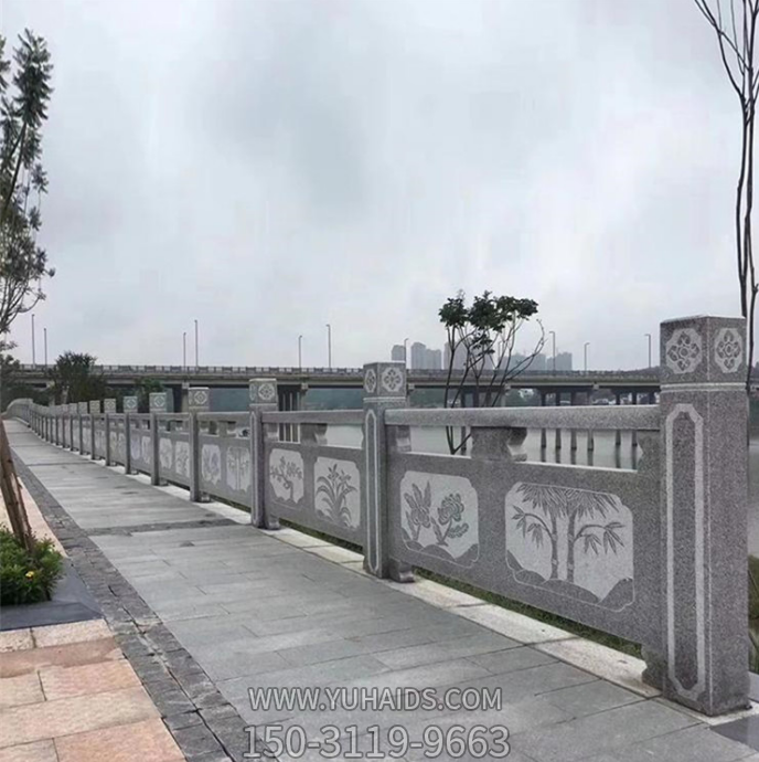 花岗岩雕花石栏板，市政路桥护栏博鱼网页版