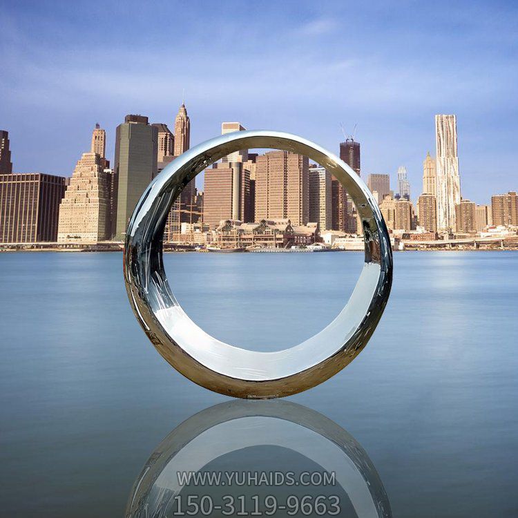 酒店会所装饰不锈钢镜面圆环博鱼网页版