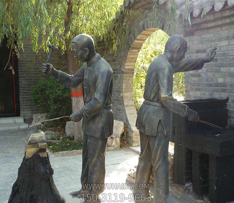 庭院铸造打铁民俗人物彩绘青铜博鱼网页版