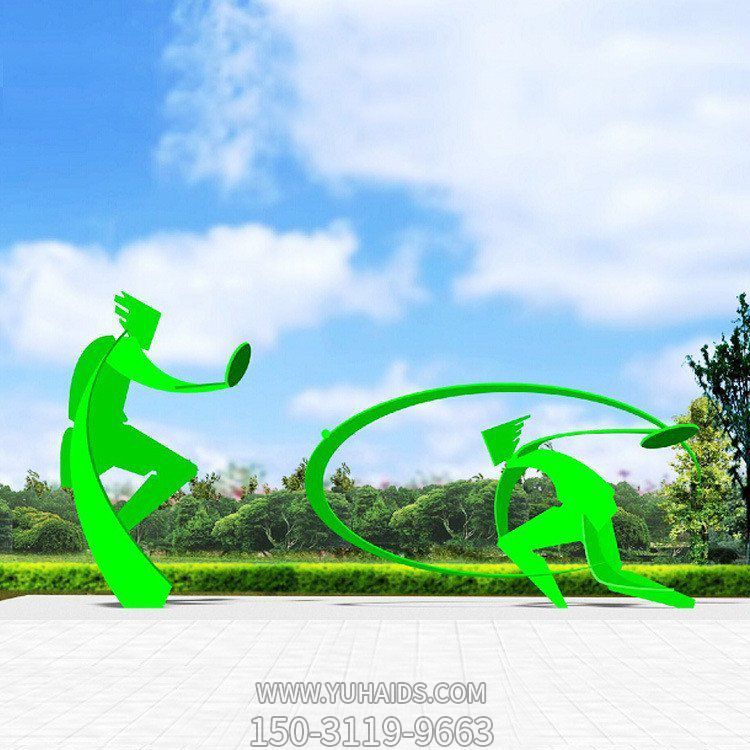 户外园林不锈钢彩绘抽象创意景观人物摆件博鱼网页版