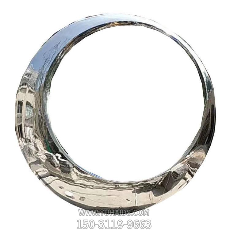 不锈钢镜面园林景区圆环摆件博鱼网页版