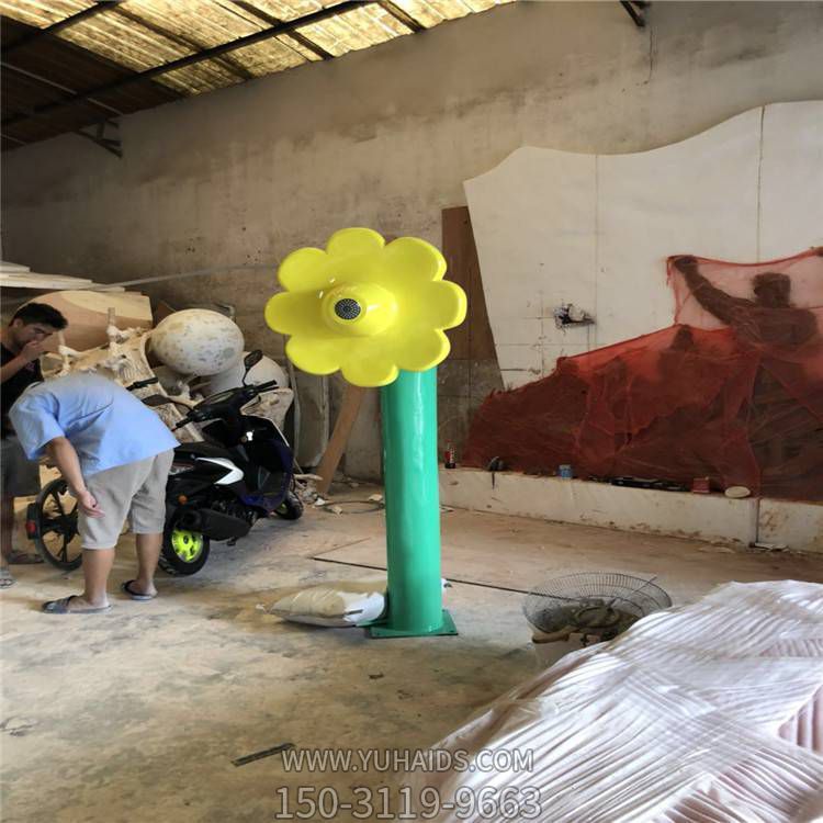 抽象创意玻璃钢卡通太阳花摆件幼儿园户外博鱼网页版