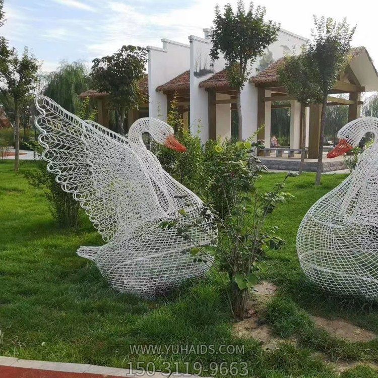 公园陆地太阳能铁艺镂空网格天鹅博鱼网页版