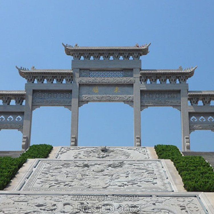 汉白玉石牌坊石雕户外大型牌楼博鱼网页版