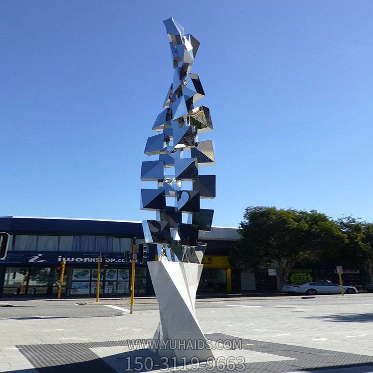 不锈钢镜面旋转抽象艺术城市园林景观博鱼网页版