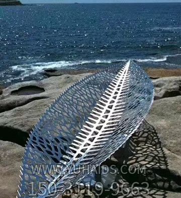 户外草坪不锈钢镂空树叶景观博鱼网页版