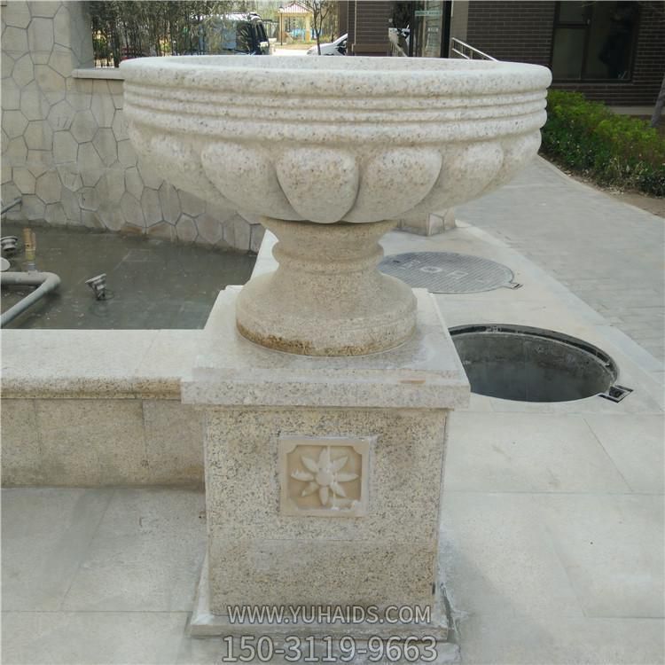 欧式户外园林景观石雕花盆博鱼网页版