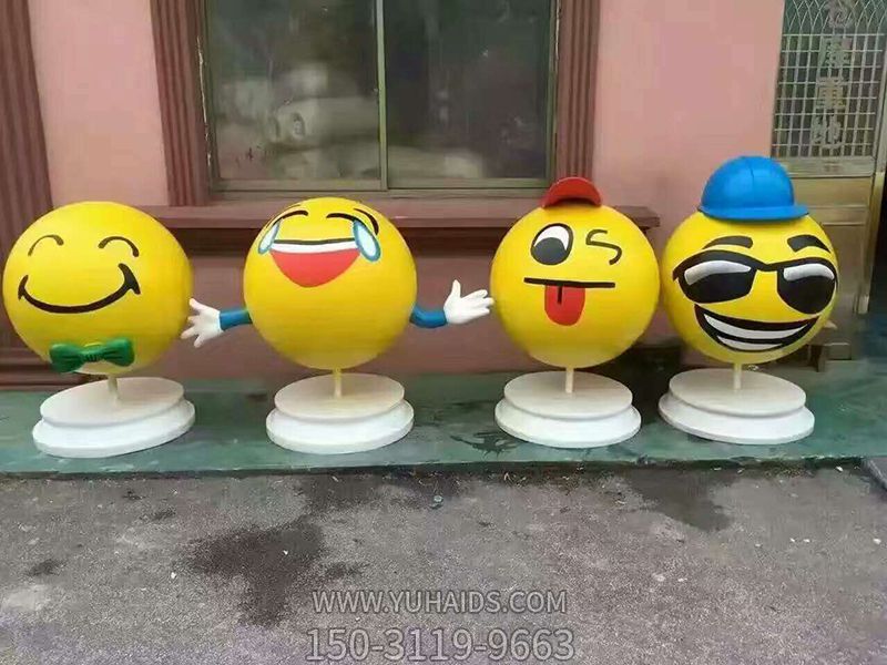 室内街边创意玻璃钢树脂表情博鱼网页版