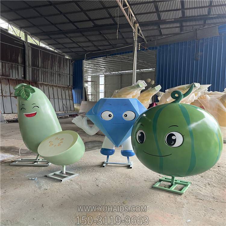 水果店门口招财树脂卡通水果公仔博鱼网页版摆件
