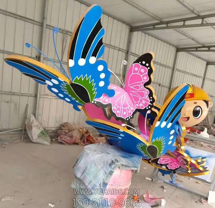 玻璃钢彩绘创意发光照明蝴蝶博鱼网页版