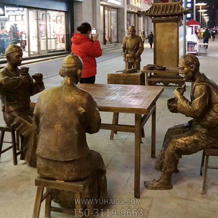 玻璃钢仿铜户外园林情景小品人物景观博鱼网页版