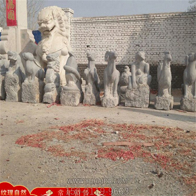 公园景区大理石石雕十二生肖博鱼网页版