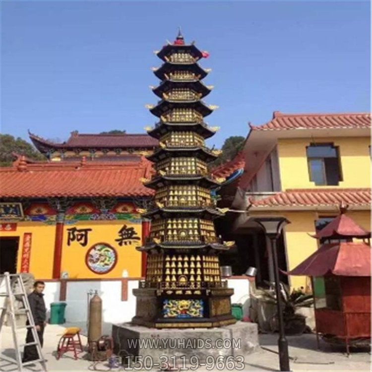 大型寺庙园林铜雕佛塔景观摆件博鱼网页版