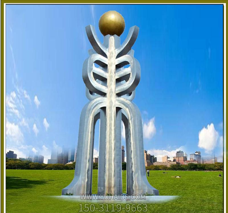 户外广场抽象不锈钢鼎博鱼网页版